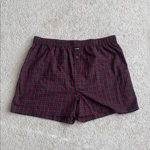 Joe Boxer Red and Black Checkered Lounge Shorts